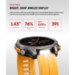ZEBLAZE smartwatch Stratos 4 με φακό, heart rate, 1.43" AMOLED, GPS, 5 ΑΤΜ, MIL-STD-810H, μαύρο - Image 3