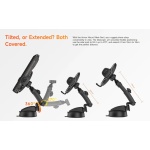 ULEFONE βάση smartphone αυτοκινήτου UAN15 για ταμπλό, 58-100mm x 120mm, μαύρη - Image 4