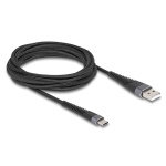 DELOCK καλώδιο USB σε USB-C 81123, 60W, 480Mbps, 3m, μαύρο - Image 2