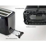 BRUNO φρυγανιέρα BRN-0274, 2 θέσεων, 900W, με σχάρα ψησίματος, μαύρη - Image 5