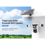 VSTARCAM smart ηλιακή κάμερα CB621SR, triple lens, 2MP, WiFi, SD, PTZ, IP66 - Image 2
