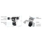 VSTARCAM smart ηλιακή κάμερα CB621SR, triple lens, 2MP, WiFi, SD, PTZ, IP66 - Image 4