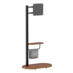 BRATECK βάση τηλεόρασης δαπέδου FS54-22T-02W, 17-43", έως 15kg, με ράφι & ροδάκια, μαύρη