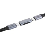 POWERTECH αντάπτορας USB-C θηλυκό σε USB-C θηλυκό PTH-060, γκρι - Image 2
