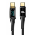 USAMS καλώδιο USB-C σε USB-C US-SJ590, 100W, 480Mbps, 1.2m, μαύρο