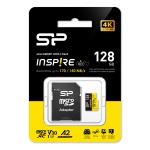 SILICON POWER κάρτα μνήμης microSDXC Inspire, 128GB, UHS-I U3 A1 V30 - Image 2