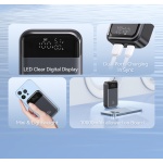 USAMS power bank CD221 με οθόνη, 2x θύρες εξόδου, 10000mAh, PPS 33W, γκρι - Image 2