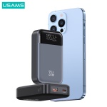 USAMS power bank CD221 με οθόνη, 2x θύρες εξόδου, 10000mAh, PPS 33W, γκρι - Image 5