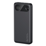 USAMS power bank CD249 με οθόνη, 3x θύρες εξόδου, 10000mAh, PD20W, μαύρο