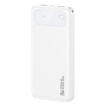 USAMS power bank CD249 με οθόνη, 3x θύρες εξόδου, 10000mAh, PD20W, λευκό