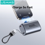 USAMS power bank CD252 με stand, 2x θύρες εξόδου, 10000mAh, 20W, γκρι - Image 2