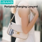 USAMS power bank CD252 με stand, 2x θύρες εξόδου, 10000mAh, 20W, γκρι - Image 4