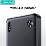USAMS power bank CD253, 2x θύρες εξόδου, 10000mAh, 10W, μαύρο - Image 3