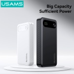 USAMS power bank CD251 με οθόνη, 3x θύρες εξόδου, 20000mAh, PD20W, μαύρο - Image 2