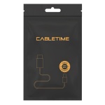 CABLETIME docking station CMHD41, 4 θυρών, USB-C, 20V/3A PD, 4K, γκρι - Image 5