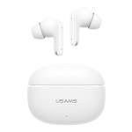 USAMS earphones με θήκη φόρτισης E05, True Wireless, BT 6.0, λευκό