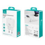 USAMS φορτιστής τοίχου CC317, USB & USB-C, 33W, GaN, λευκός - Image 5