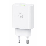USAMS φορτιστής τοίχου T22, 1x USB, QC3.0 18W 3A, λευκός