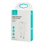 USAMS φορτιστής τοίχου T22, 1x USB, QC3.0 18W 3A, λευκός - Image 3