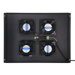 POWERTECH cooling fan για rack NETW-0044, 4x fans με μεταλλικό tray, 1.5m καλώδιο schuko, 54.5x41cm - Image 2