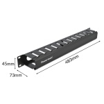 POWERTECH cable management NETW-0047 για rack 19"/1U, μεταλλικό, μαύρο - Image 4