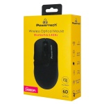 POWERTECH ασύρματο ποντίκι PT-1543, 2.4GHz & Bluetooth, έως 2400DPI, αθόρυβο, μαύρο - Image 3