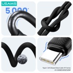 USAMS καλώδιο USB-C σε USB US-SJ693, 3A, 480Mbps, 2m, λευκό - Image 3