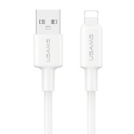 USAMS καλώδιο Lightning σε USB SJ762, 2.4A 12W, 480Mbps, 1m, λευκό