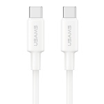 USAMS καλώδιο USB-C SJ763, 60W, 480Mbps, 1m, λευκό
