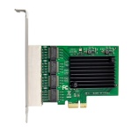 POWERTECH κάρτα επέκτασης PCIe σε 4x RJ45 GbE ST708, RTL8111F & ASM1184 - Image 2