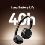 USAMS headphones SR01, ασύρματα, ANC, Φ40mm, 350mAh, μαύρα - Image 4