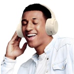 USAMS headphones YG23, ασύρματα & ενσύρματα, Φ40mm, 300mAh, μπεζ - Image 2