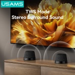 USAMS μίνι φορητό ηχείο YX016, μαγνητικό, 3W, Bluetooth, 700mAh, μαύρο - Image 4