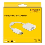 DELOCK αντάπτορας DisplayPort σε VGA 61007, Full HD, passive, λευκός - Image 2