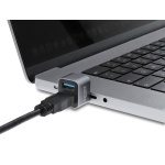 DELOCK mini USB hub 64359, 2x θυρών, USB 3.2, 10Gbps, USB-C σύνδεση, γκρι - Image 2