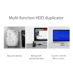 ORICO docking station για 2.5" ή 3.5" SATA HDD/SSD 6528US3-C, 2 θέσεων, 5Gbps, clone function, μαύρο - Image 3