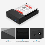 ORICO docking station για 2.5" ή 3.5" SATA HDD/SSD 6518US3-V2, 5Gbps, μαύρο - Image 3