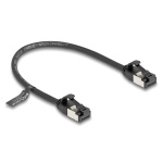 DELOCK καλώδιο δικτύου 80181, CAT 8.1 U/FTP, 40Gbps, εύκαμπτο, 0.25m, μαύρο