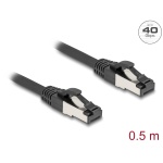 DELOCK καλώδιο δικτύου 80570, CAT 8.1 S/FTP, copper, 2000MHz, 0.50m, μαύρο - Image 2