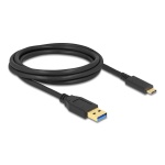 DELOCK καλώδιο USB-C σε USB 84004, 10Gbps, 2m, μαύρο
