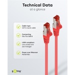 GOOBAY καλώδιο δικτύου 93214, CAT 6 S/FTP, copper, 250MHz, 0.25m, κόκκινο - Image 5