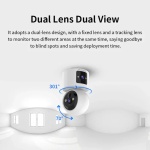 VSTARCAM smart κάμερα CB90DR, 2MP, dual lens, WiFi, PTZ, SD, 5200mAh backup battery - Image 2