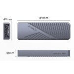 ORICO θήκη για M.2 NVME SSD CNM2-G20, 20Gbps, γκρι - Image 5