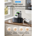 ORICO docking station για 2.5" ή 3.5" SATA HDD/SSD DD28U3-C, 2 θέσεων, 5Gbps, clone function, μαύρο - Image 2