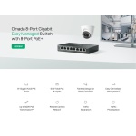 TP-LINK easy managed switch ES208GP, 8x Gigabit θύρες, PoE+, V1.0 - Image 2