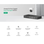 TP-LINK easy managed switch ES216G, 16x Gigabit θύρες, V1.0 - Image 2