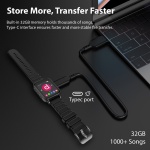 RUIZU MP3 player M8, 1.54", 32GB, Bluetooth, ελληνικό μενού, μαύρο - Image 3