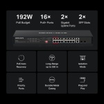MERCUSYS rackmount switch MS120GP, 20x Gigabit θύρες, PoE+, V1.0 - Image 3