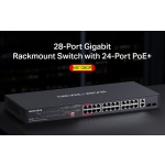 MERCUSYS rackmount switch MS128GP, 28x Gigabit θύρες, PoE+, V1.0 - Image 2