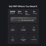 MERCUSYS rackmount switch MS128GP, 28x Gigabit θύρες, PoE+, V1.0 - Image 3